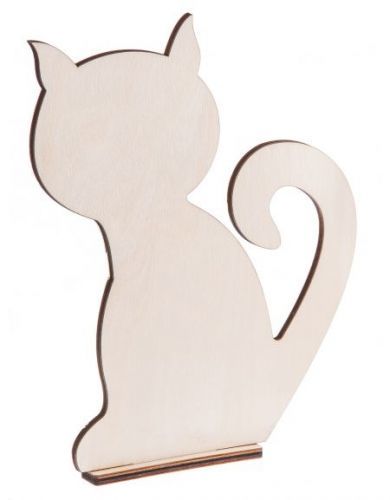 FK Dřevěná ozdoba (kočka) - 24x19 cm