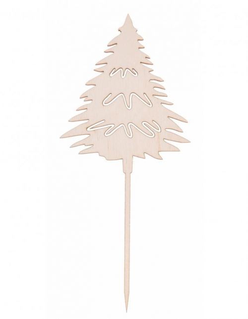 FK Dřevěná zapichovací ozdoba (stromek) - 21x9 cm