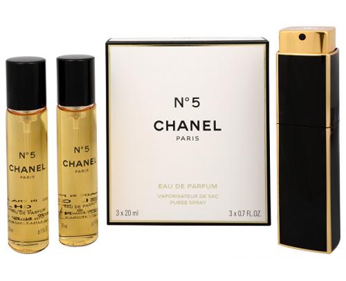 Chanel No. 5 - toaletní voda s rozprašovačem - náplň (3 x 20 ml) 60 ml