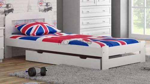 Magat Postel Petra Bílá 90 x 200 cm + rošt masiv borovice