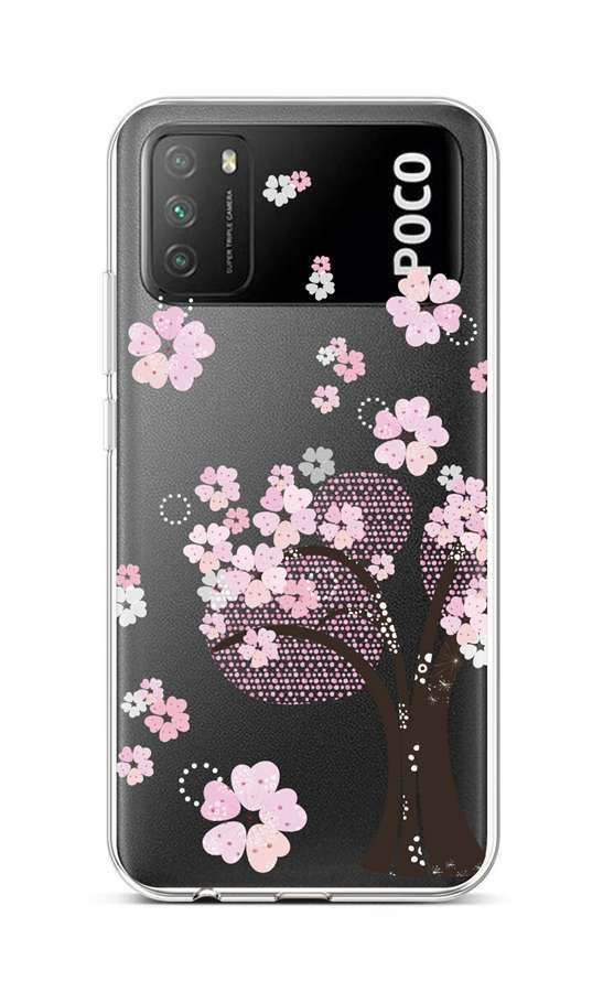 Kryt TopQ Xiaomi Poco M3 silikon Cherry Tree 60623