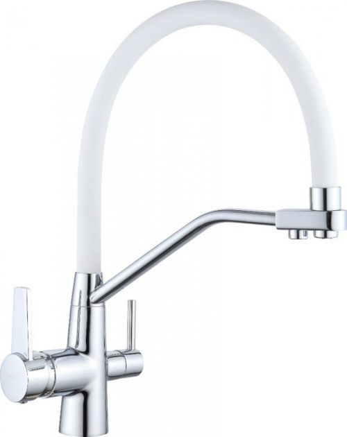 MEXEN Duo kuchyňská baterie chrom / bílá 671701-02