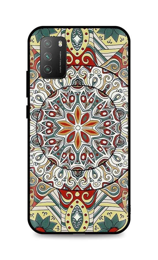 Kryt TopQ Xiaomi Poco M3 3D silikon Barevná mandala 60590