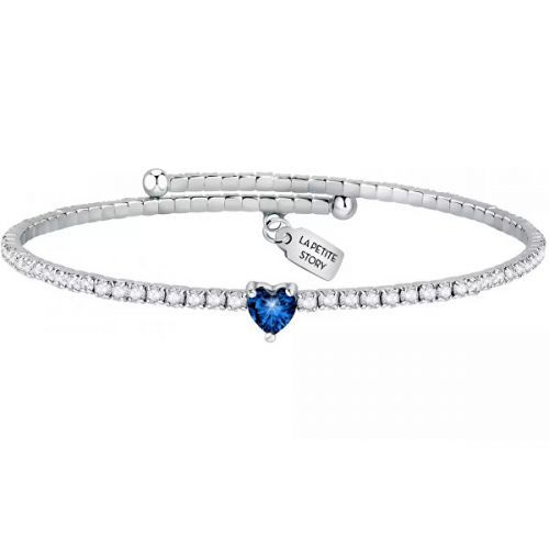 La Petite Story Romantický náramek s modrým srdíčkem Love LPS05ASD21