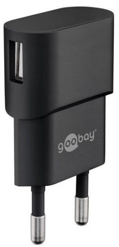 Napájecí a nabíjecí adaptér 230V na USB, max.1A, černý