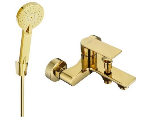 MEXEN R40 Royo vanová baterie se sprchou set, zlato 7223R40-50