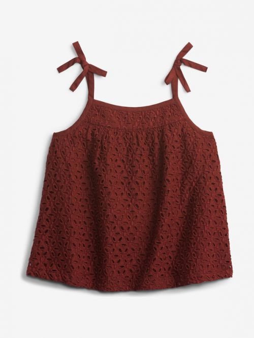 GAP Ruffle Woven Tílko dětské Červená