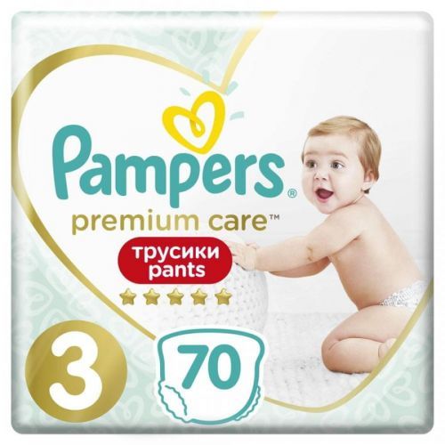 Pampers Premium Care Pants Vel.3, 70 Plenkových Kalhotek