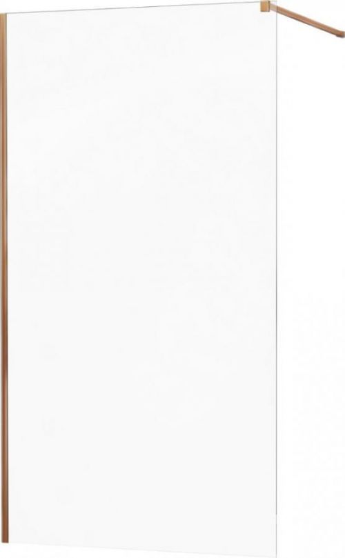 MEXEN KIOTO Sprchová zástěna WALK-IN 110x200 cm 8 mm, růžové zlato, transparent 800-110-101-60-00