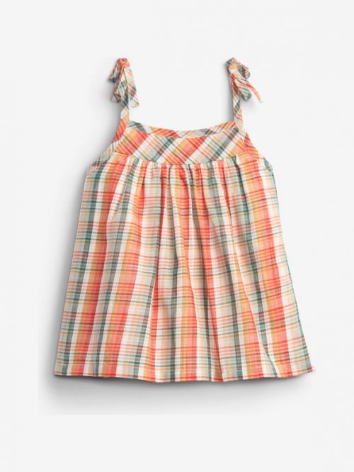 GAP Ruffle Woven Tílko dětské Červená Vícebarevná