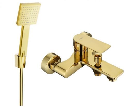 MEXEN R45 Royo vanová baterie se sprchou set, zlato 7223R45-50