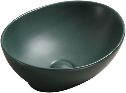MEXEN Jinak umyvadlo na desku 40x33 cm tmavě zelené mat 21014047