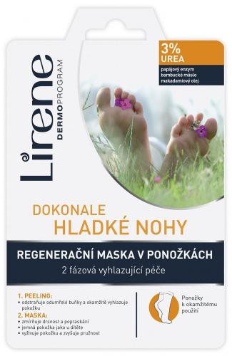 Lirene Dokonale hladké nohy 3% urea 2 fázová peeling a regenerační maska v ponožkách