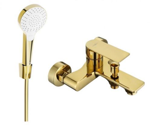 MEXEN R05 Royo vanová baterie se sprchou set, zlato 7223R05-50