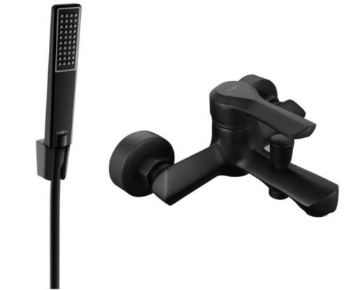 MEXEN Saber R72 vanová baterie se sprchou set, černá 7213R72-70