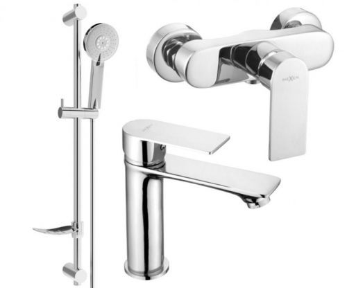 MEXEN Royo DF40 Set umyvadlové a sprchové baterie s příslušenstvím, chrom 72204DF40-00