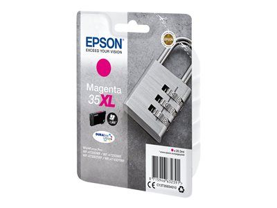 Epson 35XL - 20.3 ml - XL - purpurová - originál - blistr - inkoustová cartridge - pro WorkForce Pro WF-4720, WF-4720DWF, WF-4725DWF, WF-4730, WF-4730DTWF, WF-4740, WF-4740DTWF