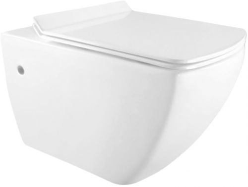 MEXEN Vega Závěsná WC mísa včetně sedátka s slow-slim, duroplast, bílá 30654000