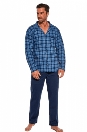 Cornette 114/48 654304 Pánské pyžamo plus size 4XL tmavě modrá