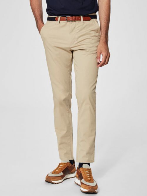 Selected Homme Yard Chino Kalhoty Hnědá