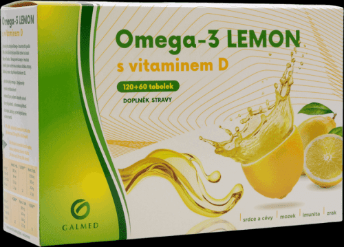 Galmed Omega 3 Lemon s Vitaminem D 180 tobolek