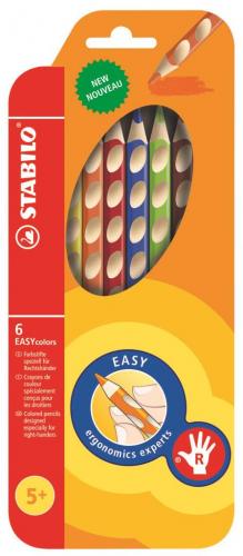 Pastelky Stabilo EASYcolors - 6 barev, pro praváky