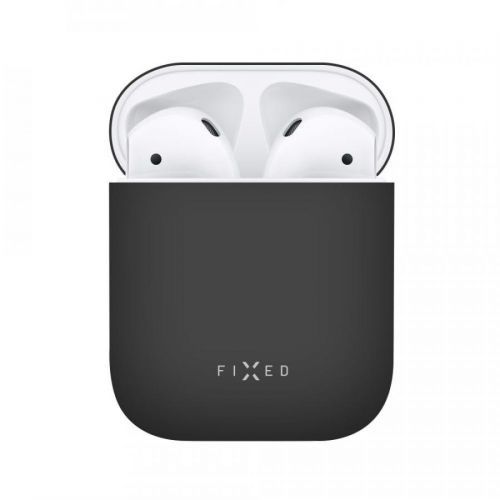 Ultratenké silikonové pouzdro FIXED Silky pro Apple Airpods, černá