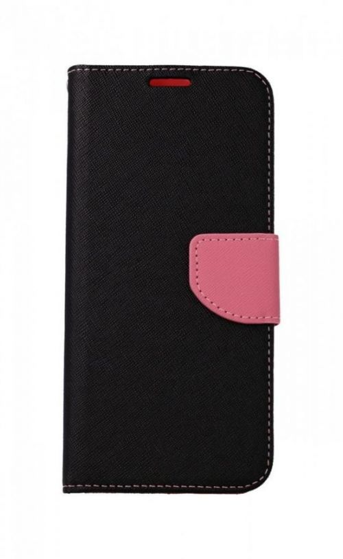Pouzdro TopQ Samsung A22 knížkové černo-růžové 61305