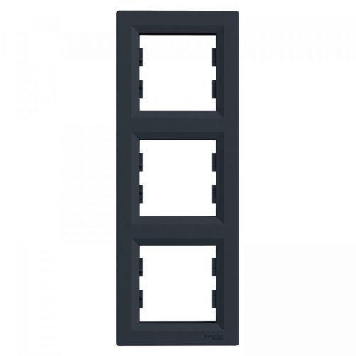 Rámeček Schneider Asfora trojnásobný vertikální antracit