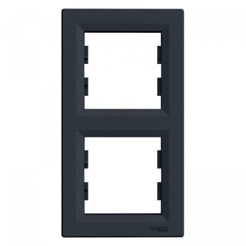 Rámeček Schneider Asfora dvojnásobný vertikální antracit