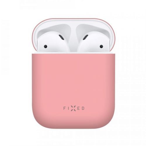 Ultratenké silikonové pouzdro FIXED Silky pro Apple Airpods, růžová