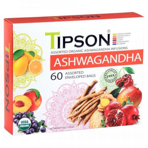 TIPSON Ashwagandha Assorted  bylinný čaj BIO 60 sáčků