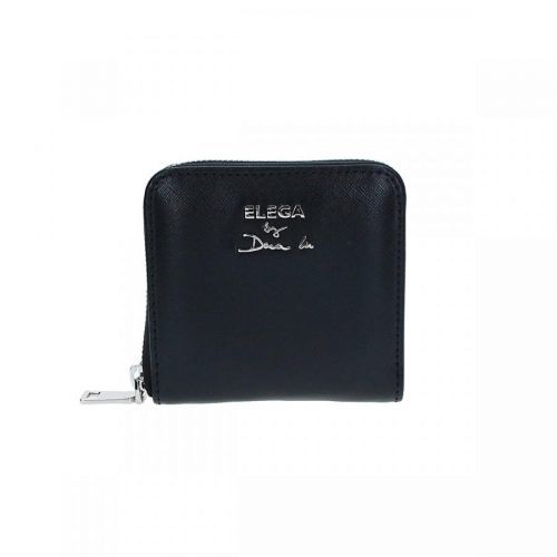 ELEGA by Dana M Malá zipová peněženka černá/stříbro