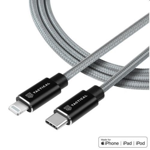 Tactical kevlarový USB-C/Lightning MFI kábel, 1m