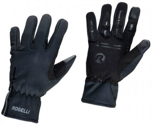 Slabé softshellové zimní rukavice s protiskluzovou dlaní Rogelli ANGOON, černé 2XL