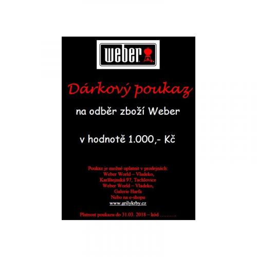 Dárkový poukaz na 1 000 Kč Weber