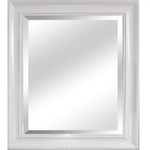 Tempo Kondela, s.r.o. Zrcadlo, dřevěný rám bílé barvy, MALKIA TYP 2