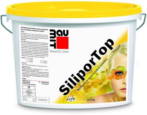 Silikonová škrábaná omítka Baumit SiliporTop 1,5mm, 25kg