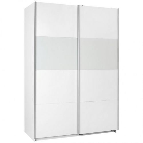 Skříň S Posuvnými Dveřmi Bramfeld,bílá/sklo Bílé