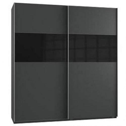 Skříň S Posuvnými Dveřmi Bramfeld,grafit/sklo Černé