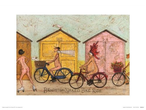 PYRAMID INTERNATIONAL Obrazová reprodukce Sam Toft - Brighton Naked Bike Ride, (40 x 30 cm)