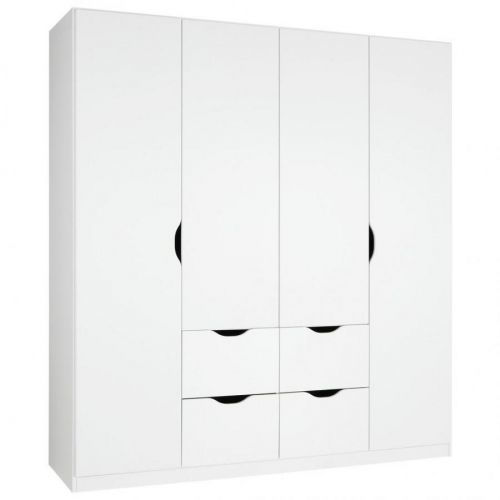 Šatní Skříň S Otočnými Dveřmi White, Bílá