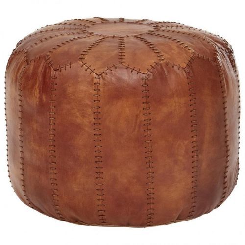 Taburet Pouf Pravá Kůže