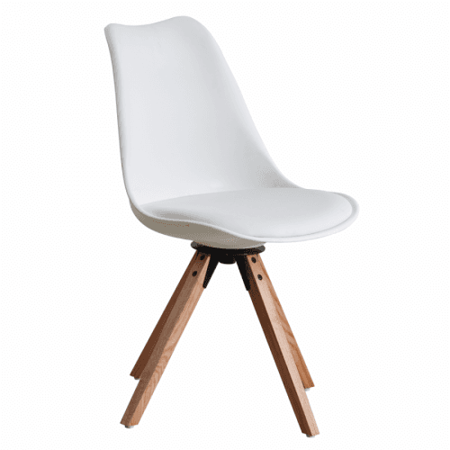 Jídelní židle ETOSA ekokůže / plast / dřevo Tempo Kondela Bílá