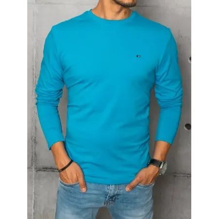 Pánské tričko s dlouhým rukávem modré