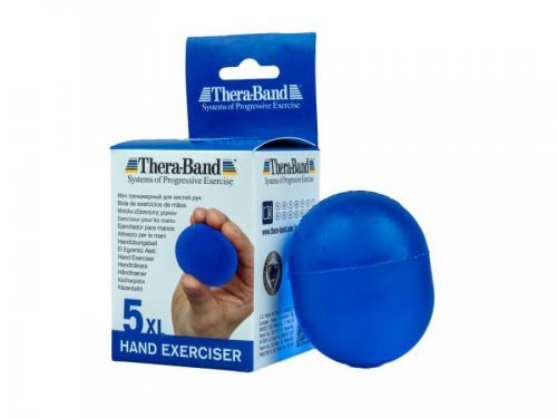 THERA-BAND Hand Exerciser posilovač rukou tvrdé gelové modré vajíčko XL