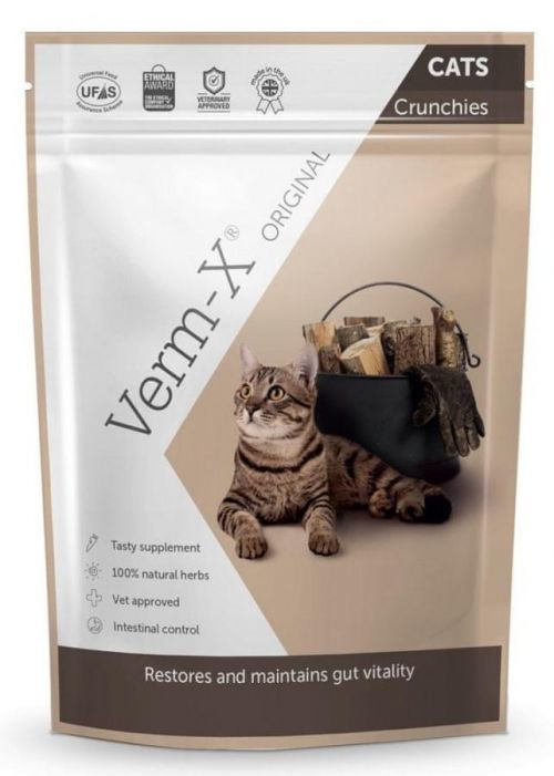 Verm-X Přírodní granule proti střevním parazitům pro kočky 120 g