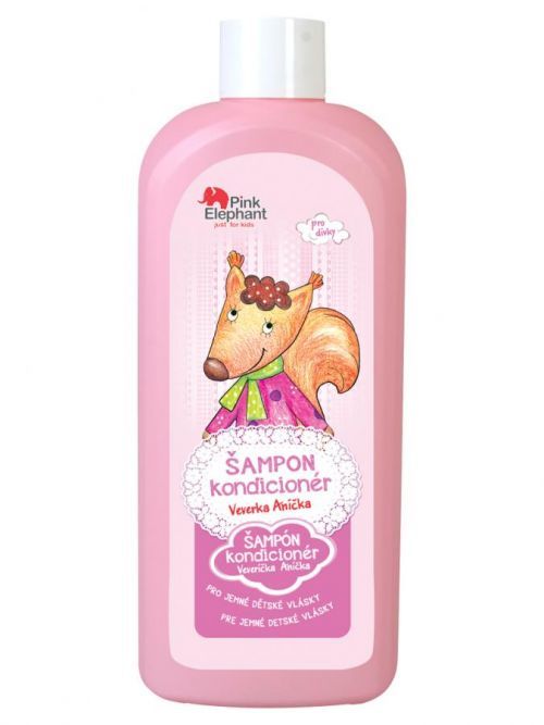 Dětský šampon 2v1 Pink Elephant Veverka Anička - 500 ml