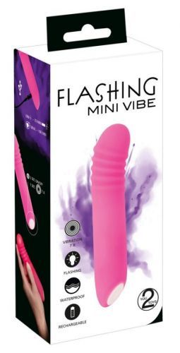 Flashing Mini Vibe - cordless, illuminated vibrator (pink)