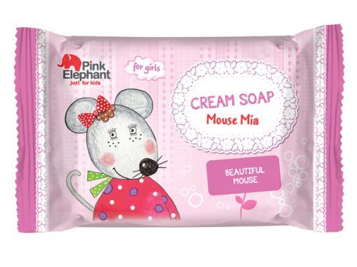 Tuhé krémové mýdlo Pink Elephant Myška Mia - 90 g
